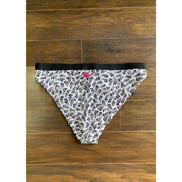 NIKE Party Dots High Waisted Bikini Bottom Swim Women’s M & XL White Black NWT - Picture 7 of 8